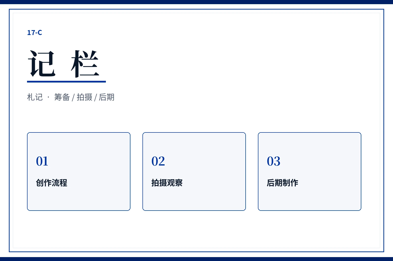 17C记栏手记
